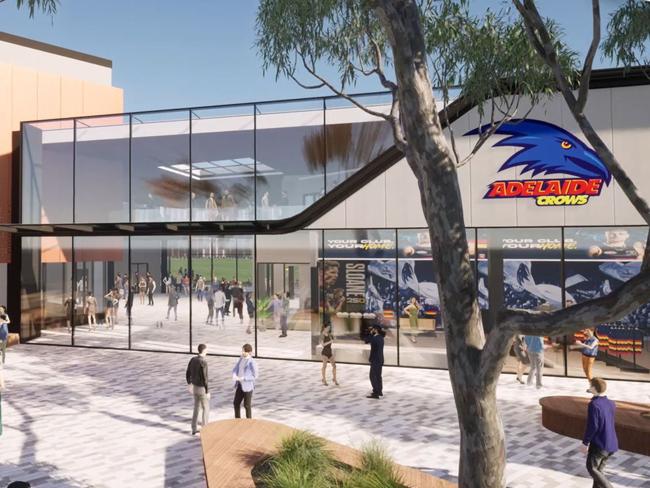 Vision of the Adelaide Football Club’s proposed new training, administration and community precinct at Thebarton Oval. Picture: City Collective