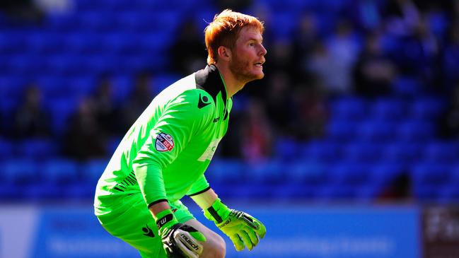 CARDIFF, WALES - APRIL 06: Bolton goalkeeper Adam Bogdan in action during the Sky Bet Championship match between Cardiff City and Bolton Wanderers at Cardiff City Stadium on April 6, 2015 in Cardiff, Wales. (Photo by Stu Forster/Getty Images)