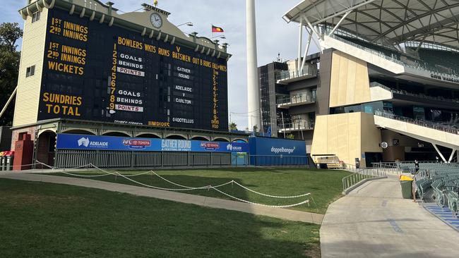 Adelaide Oval as of midday on Friday. Picture: Supplied