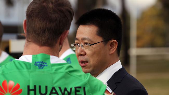 Huawei CEO Hudson Liu at the sponsorship announcement in 2019. Picture: Gary Ramage