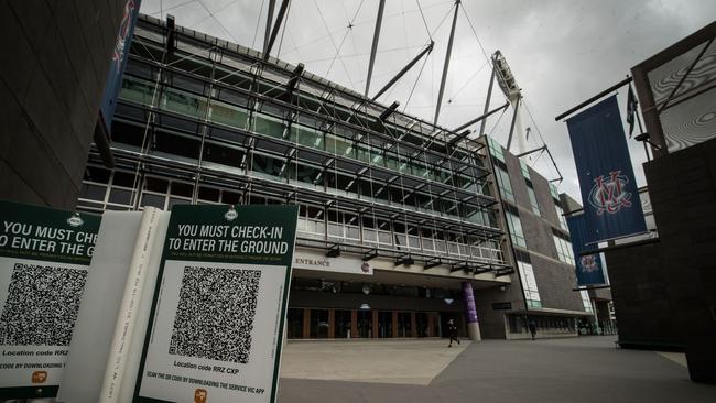 A bar in the MCG members area has been upgraded to a Tier 1 exposure site. Picture: Darrian Traynor/Getty Images