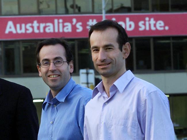 Andrew Bassat (right) and his brother Paul founded jobsearch company Seek.