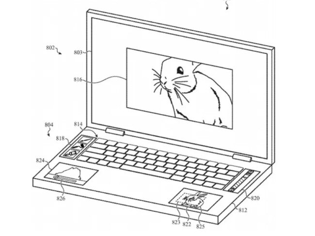 A patent for a Macbook Pro with five displays. Source: Supplied.