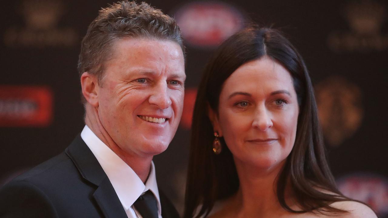 Damien Hardwick’s split with his wife, Danielle, rocked the Tigers over summer. Picture: Scott Barbour/Getty Images