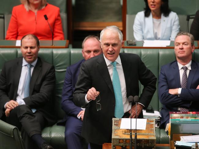 Malcolm Turnbull during Question Time in the House of Representatives Chamber. Picture Kym Smith