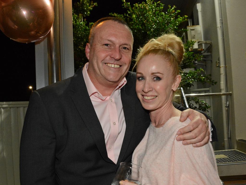 Peter Hooper and Monica Watanabe at launch of Pink Paradise Gin at Southport Yacht Club, Main Beach. Picture: Regina King.