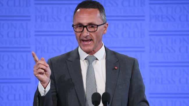 Greens leader Richard Di Natale has called for the legalisation of cannabis for recreational use. Picture: AAP.