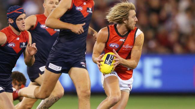 Dyson Heppell stood up for the Bombers. Picture: Getty Images