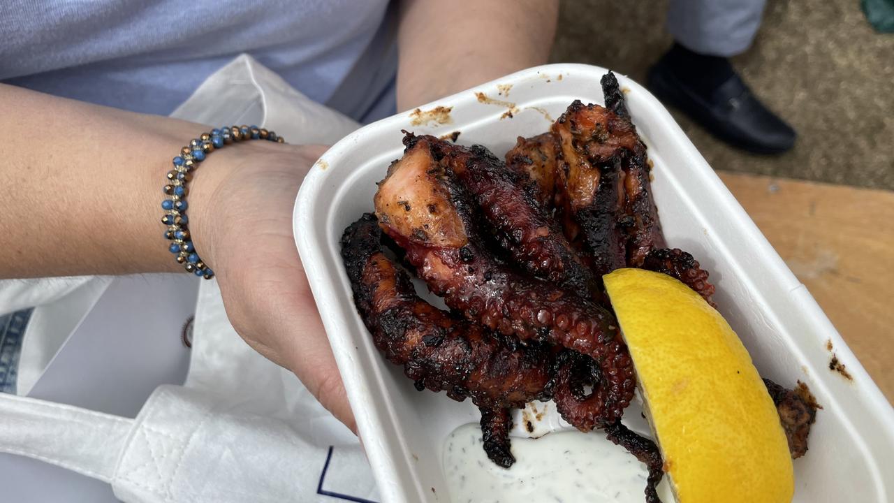 Barbecued octopus from Fish in the Family.