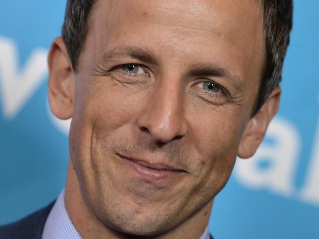 FILE - This July 13, 2014 file photo shows Seth Meyers at the NBC 2014 Summer TCA held at the Beverly Hotel in Beverly Hills, Calif. Meyers will serve as master of ceremonies when “The Prime-Time Emmy Awards” airs Monday at 8 p.m. EDT on NBC. (Photo by Richard Shotwell/Invision/AP, File)