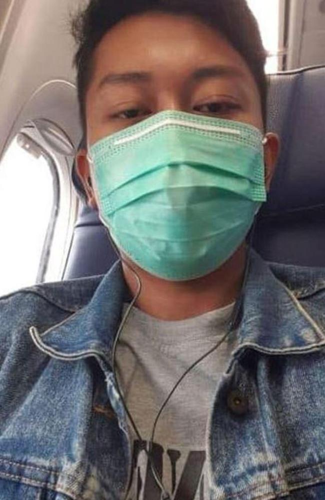 Deryl Fida Febrianto sent a photo to his wife minutes before the crash. Picture: Facebool