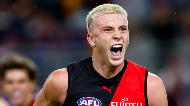 Nate Caddy impressed for the Bombers. Picture: Russell Freeman/AFL Photos via Getty Images