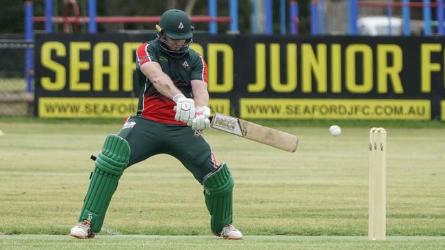 MPCA: Damien Lawrence batting for Pines. Picture: Valeriu Campan