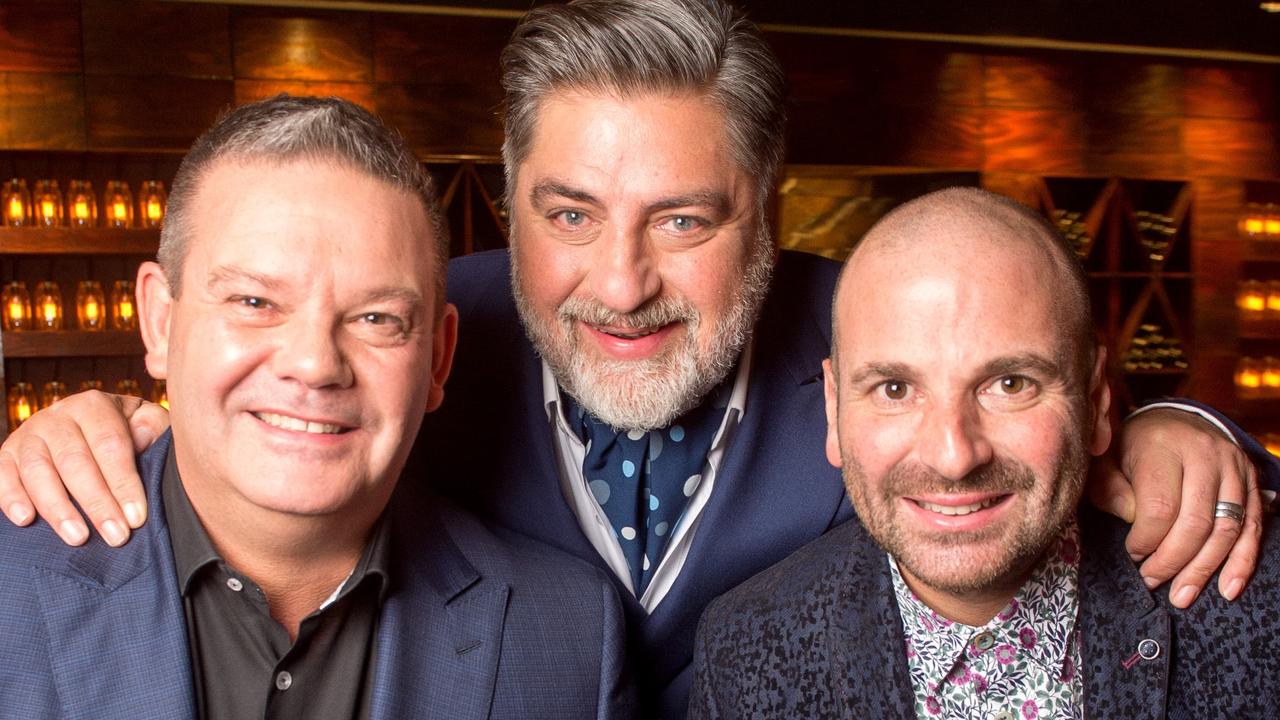 George Calombaris, Matt Preston and Gary Mehigan for the MasterChef series launch. Picture Jay Town