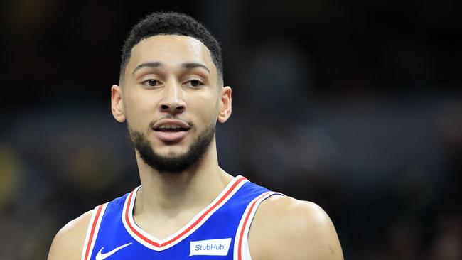 INDIANAPOLIS, INDIANA – DECEMBER 31: Ben Simmons #25 of the Philadelphia 76ers against the Indiana Pacers at Bankers Life Fieldhouse on December 31, 2019 in Indianapolis, Indiana. NOTE TO USER: User expressly acknowledges and agrees that, by downloading and or using this photograph, User is consenting to the terms and conditions of the Getty Images License Agreement. (Photo by Andy Lyons/Getty Images)