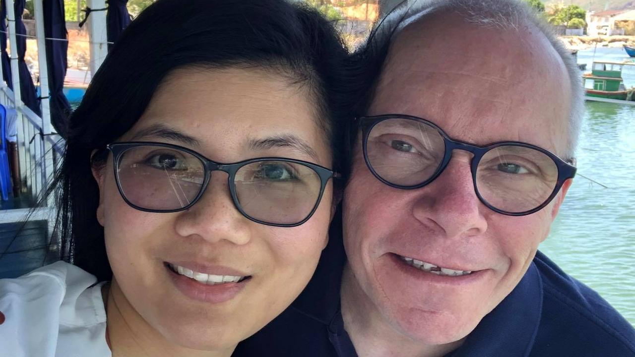 Dr Sean Turnell with his wife Ha Vu, a Sydney economics lecturer. Picture: Facebook