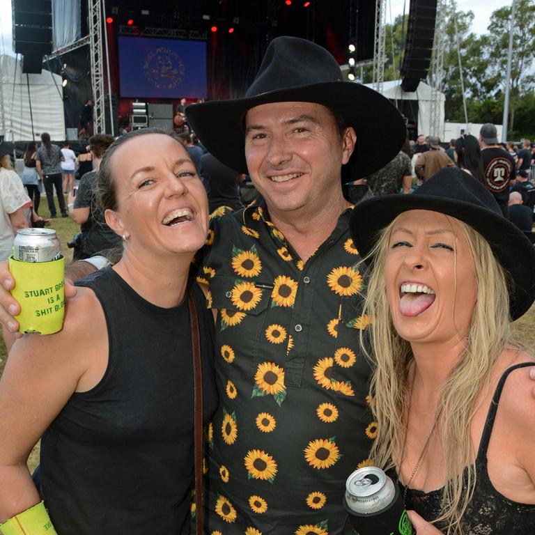 Kerry-Ann and Gerard Cummins with Yvette Tonkin at Under The Southern Stars concert at Sharks, Parkwood. Pic: Regina King