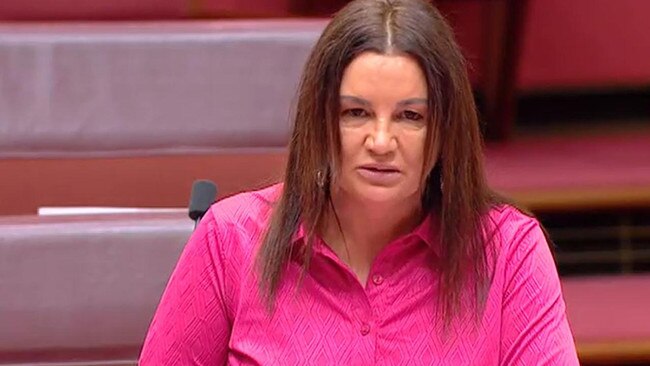 Jacqui Lambie speaking in the Senate during her fiery rant.