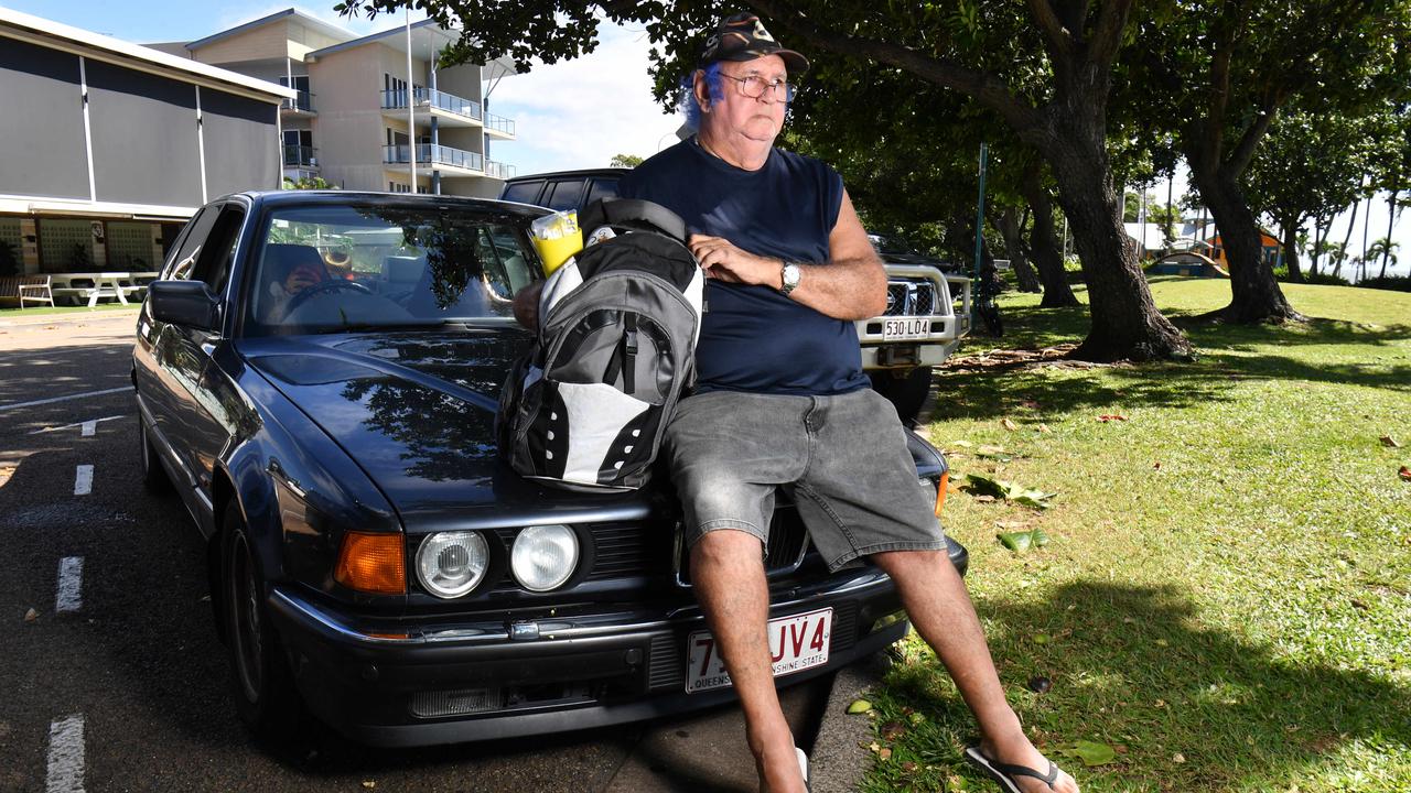 Carer Steven Cummings, 65, on the Strand, has been living out of a car since the start of the year is desperate to find permanent accommodation. Picture: Evan Morgan