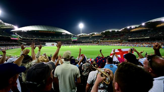 Spectators during day three of the Second Test match in the Ashes series between Australia and England at the Adelaide Oval on December 18, 2021. Picture: Quinn Rooney/Getty Images