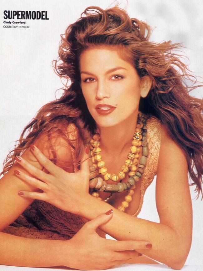 Cindy Crawford for Revlon cosmetics, September, 1994.