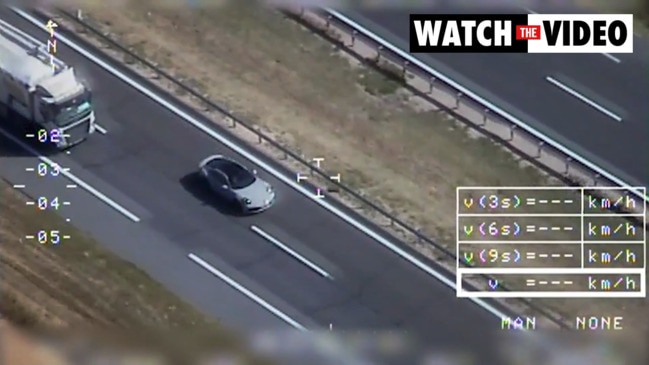 Police helicopter catches Porsche at wild speed