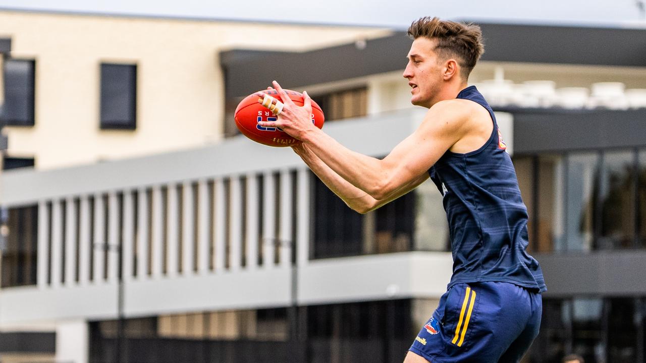 Young Crow Lachlan Gollant booted four goals in the Round 3 Showdown.