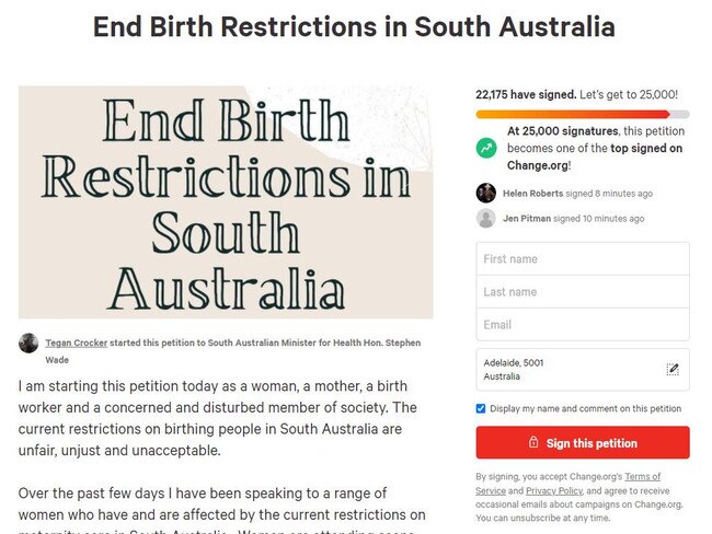 More than 22,000 people had signed the petition by Wednesday afternoon.