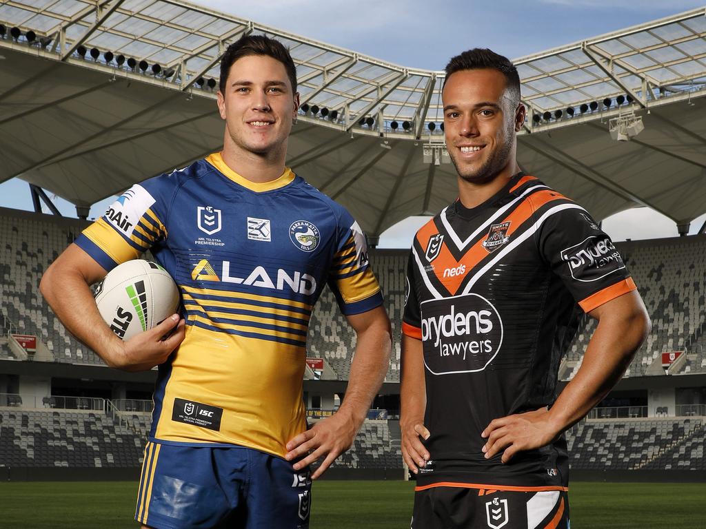 Mitchell Moses and Luke Brooks are childhood friends. Picture: Chris Pavlich