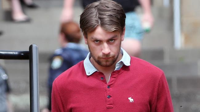 Joshua Kerton leaves the Cooma court after pleading guilty to drug possession. Picture Gary Ramage