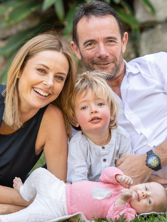 Langdon with husband Mike, son Mack and daughter Scout. (Picture: AAP IMAGE / MONIQUE HARMER)