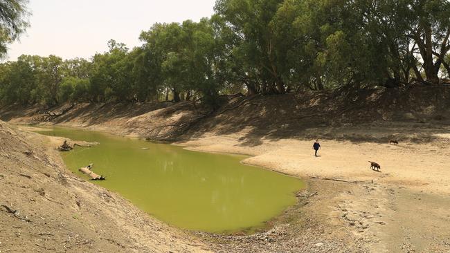 Darling-Barka river bed at Wilcannia in March. Picture: Mark Evans