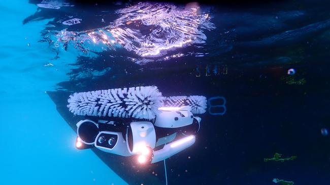 Hullbot's autonomous underwater cleaning drones.