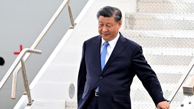 Chinese President Xi Jinping arrives in San Francisco. Picture: AFP