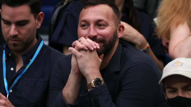 Ian Thorpe cheered on Ash Barty in the finals. Picture: Michael Klein