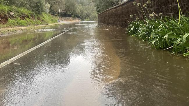 Waterfall Gully Rd was closed last week. Picture: Kara Jung