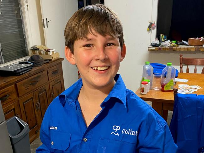 Collinsville boy Adam Ford is fighting a rare form of liver cancer. On Wednesday, March 10, Domino's Bowen is donating $2 from every pizza sold to  help support Adam and the Ford family with medical costs. Photo: Contributed