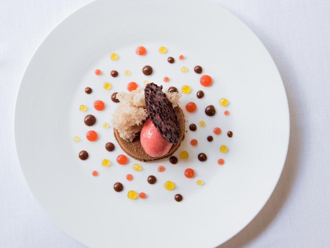 Guy Grossi’s fun dessert. Picture: Jason Edwards