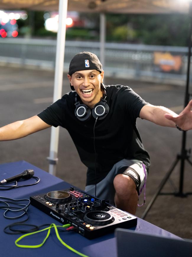 Cairns DJ William Tim plays some popular tunes at the FNQ Slam event. Picture: Hart Creative Co.