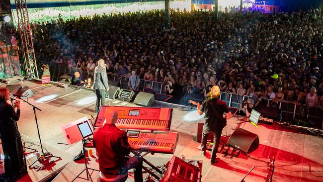 John Farnham performing at Falls Festival in Lorne. Picture Ian Laidlaw