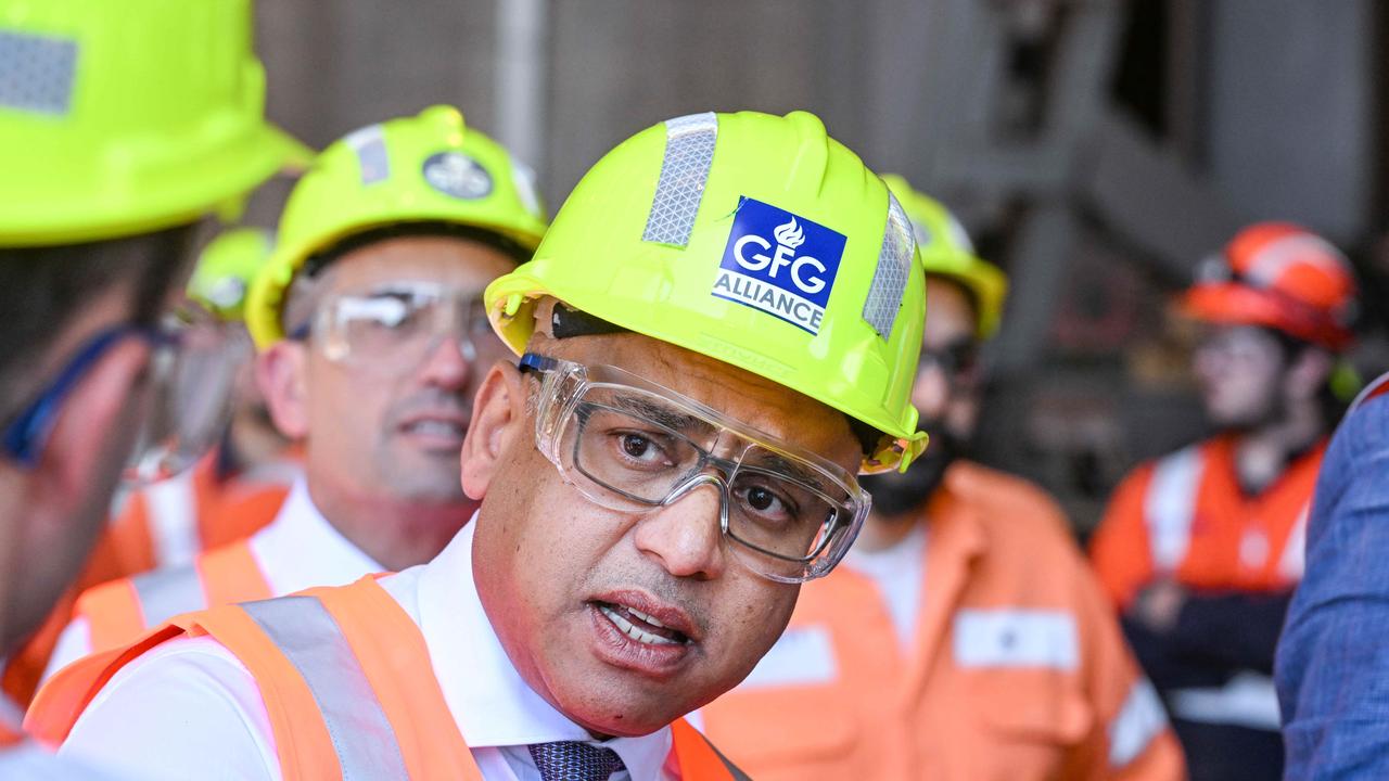 Sanjeev Gupta during a tour of the Whyalla steelworks.