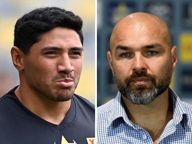 Jason Taumalolo and Todd Payten. Photo: Ian Hitchcock, Getty.