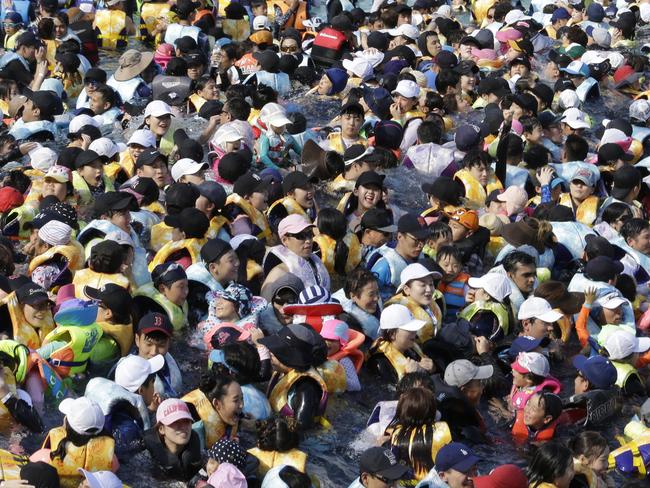 There is no room to move. Picture: AP Photo/Ahn Young-joon