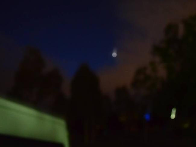 Pictures of a UFO’ seen hovering over Mt Annan last last year.