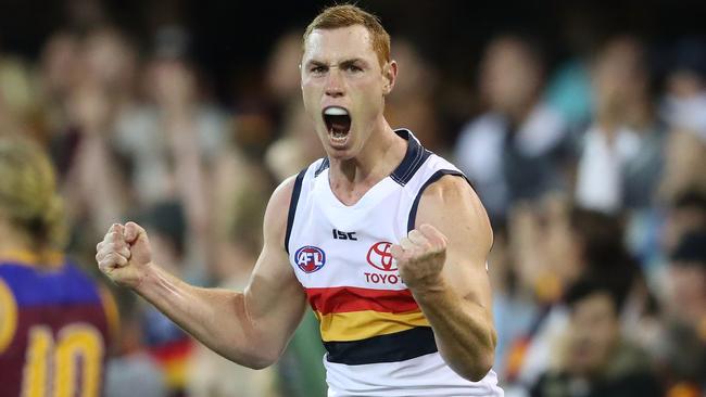 An overwhelming desire to play with his mates convinced Tom Lynch to knock back big money offers to stay in Adelaide. Picture: Getty Images