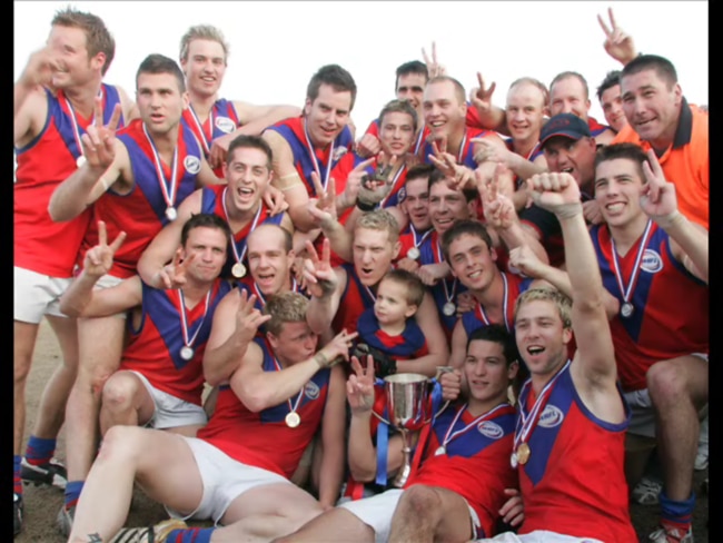 Port Melbourne Colts celebrates 2006 WRFL premiership. Photo: Supplied/WRFL.