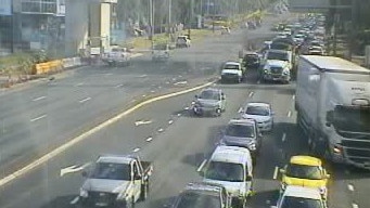 Traffic piled up on James Ruse Drive in Rosehill. Picture: Live Traffic