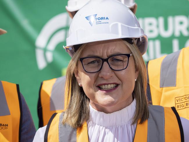 MELBOURNE, AUSTRALIA - NewsWire November 28th, 2022: The Victorian Minister for the Suburban Rail Loop, Jacinta Allan inspects early works of the Suburban rail loop in Clayton this morning.Picture: NCA NewsWire / Wayne Taylor