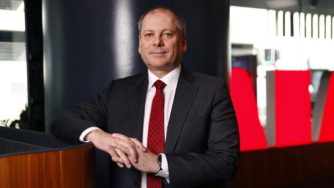 Westpac boss Peter King at the bank’s offices at Barangaroo in Sydney. Picture: Richard Dobson