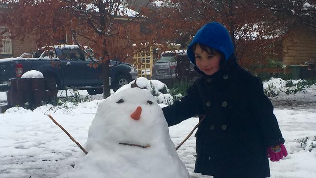 Meanwhile, Leo builds a Snowman in Orange. Picture: Supplied